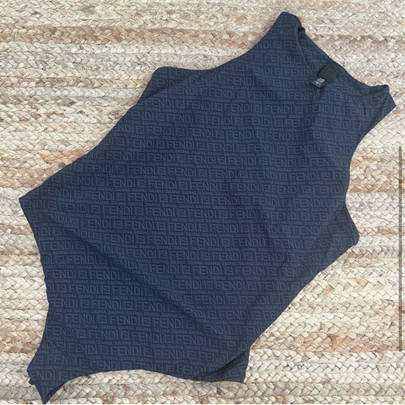 Fendi Skims Tops - Fendi x Skims Black Bodysuit 4X